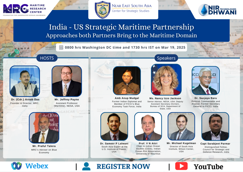 India Us Strategic Maritime Partnership Poster