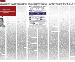 (Featured)India As Next G20 President Should Give Indo-Pacific Policy The UDA Edge.